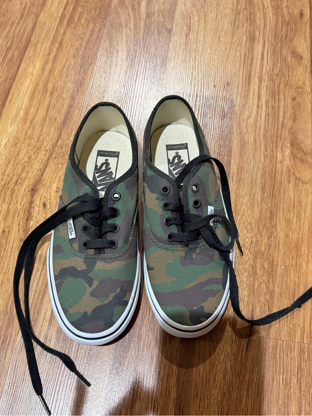 Vans Authentic Low Top Sneakers - Camouflage Green Brown